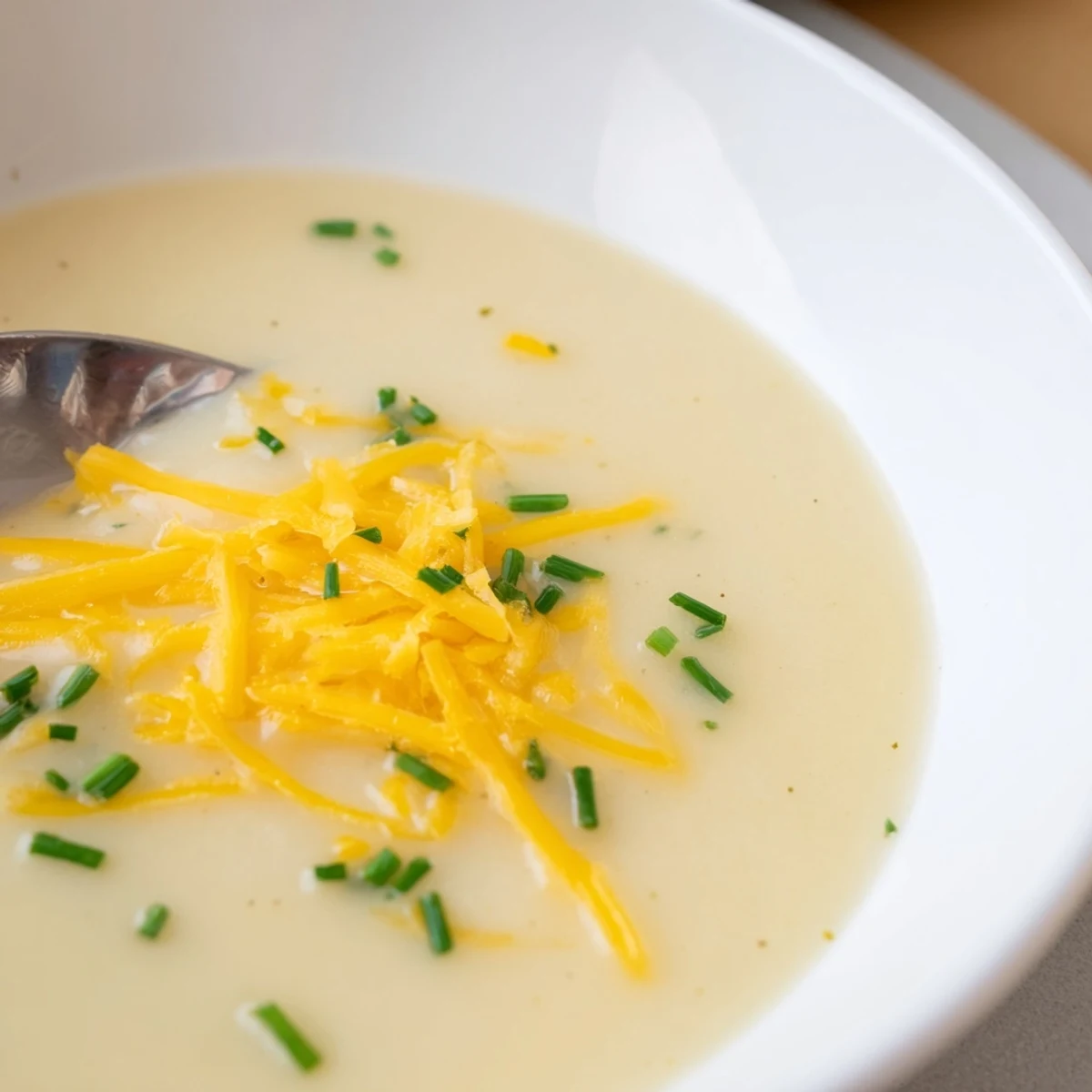 Rustic sourdough bread alongside a warm bowl of Irish Potato Leek Soup with Cheddar, perfect for dipping on a cozy day.