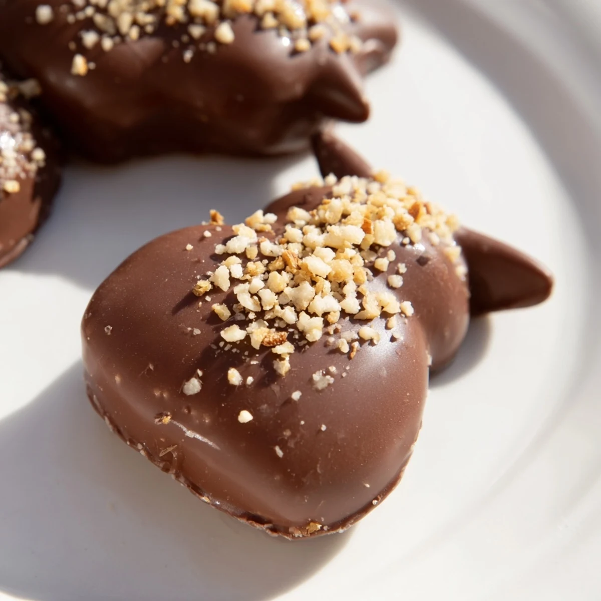 A serving suggestion of Chocolate Covered Marshmallow Peeps on a dessert board, perfect for Easter parties or gifts.