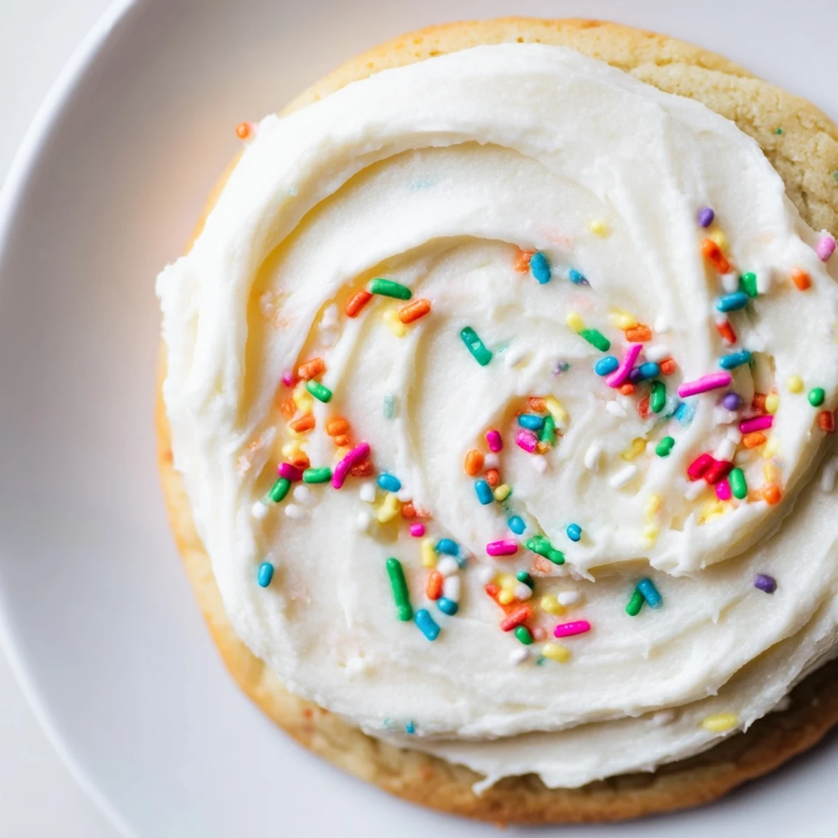 Soft Sour Cream Sugar Cookies With Cream Cheese Frosting on a festive platter, ready for a holiday gathering or sweet dessert table.