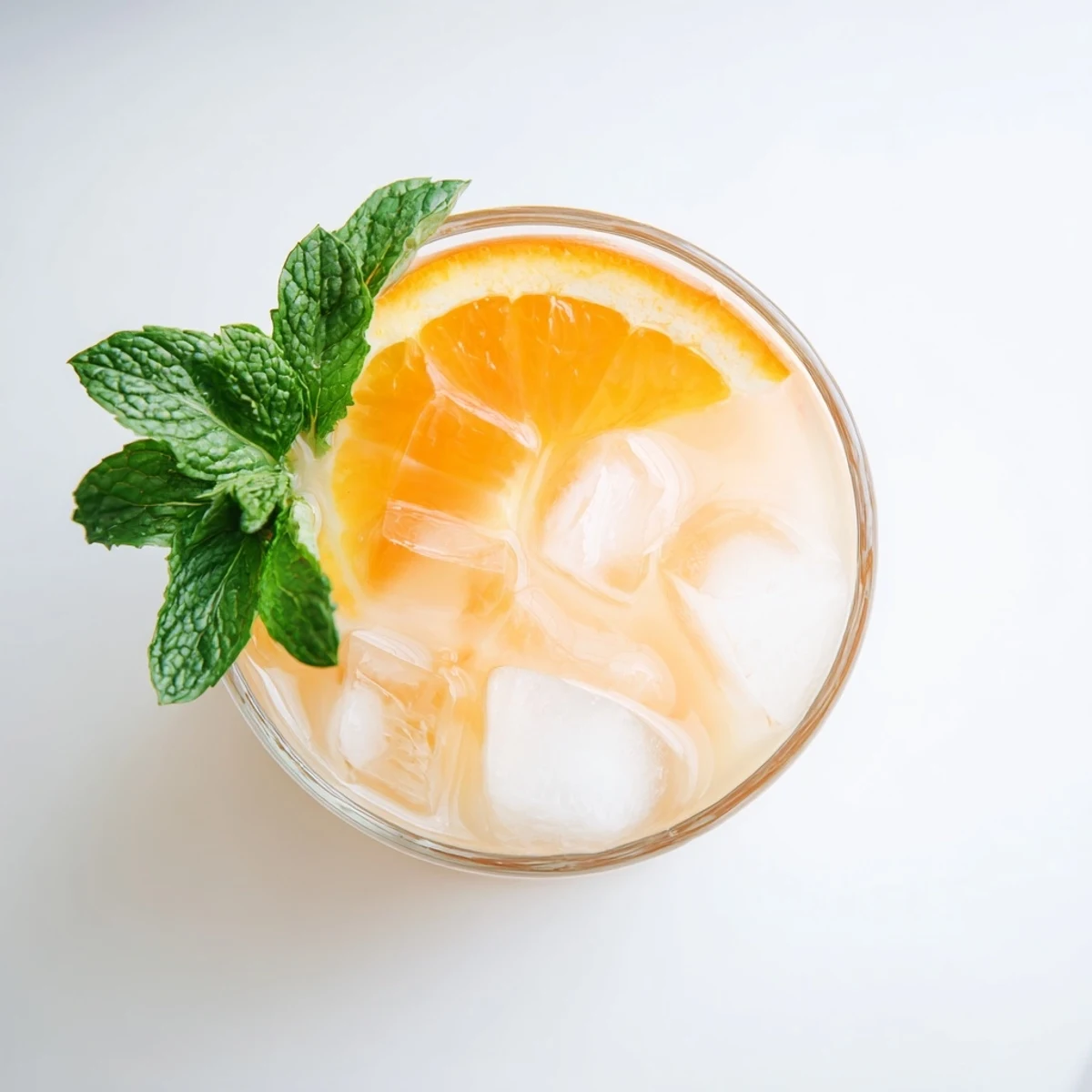 Enjoy a chilled pitcher of Coconut Orange Glow garnished with ice cubes and zesty ginger for vibrant hydration.