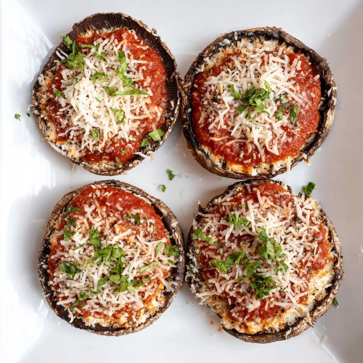 Hearty portobello mushrooms topped with savory marinara and three cheeses create this freezer-friendly stuffed lasagna alternative
