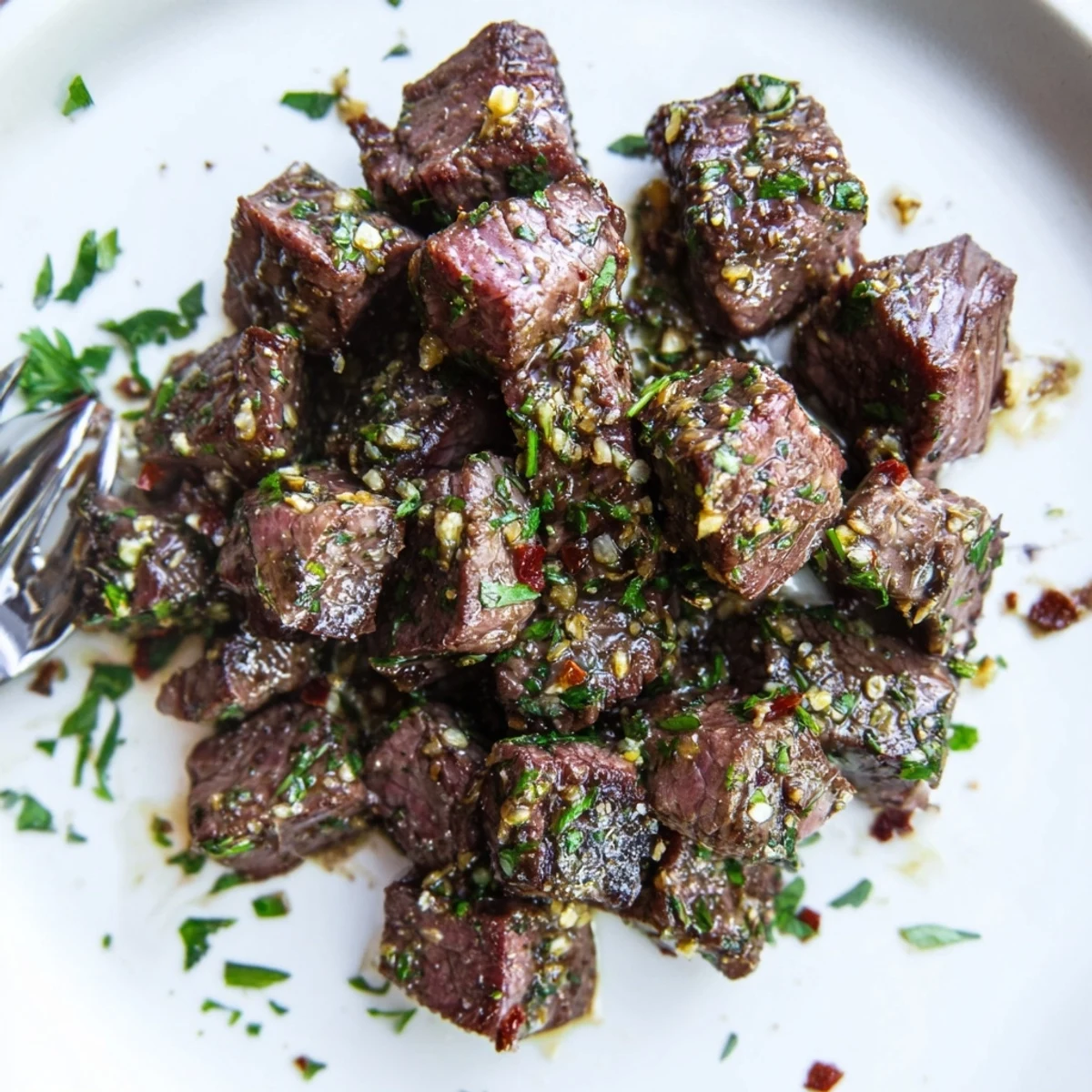 Zesty Cowboy Butter Steak Bites tossed in garlicky butter, bright lemon zest.