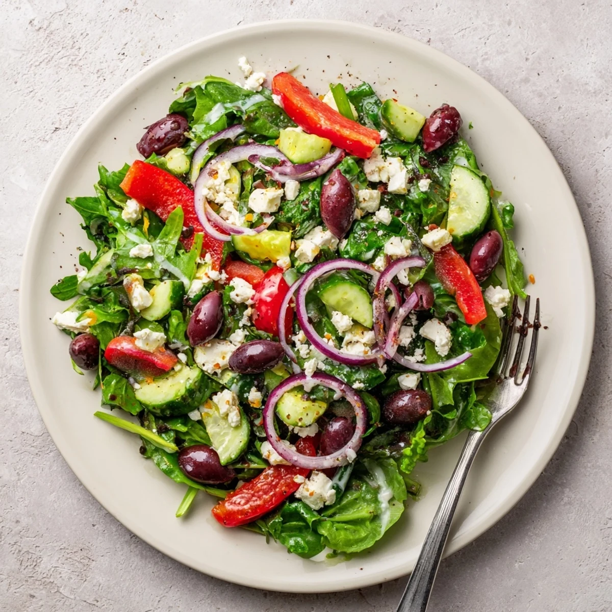 Fresh Salad Recipe with cherry tomatoes and cucumber, tossed in lemon dressing.