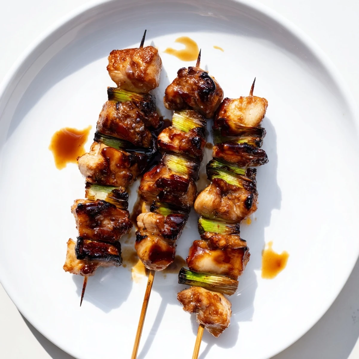 Japanese Chicken Yakitori Recipe with glossy caramelized tare and tender smoky chicken