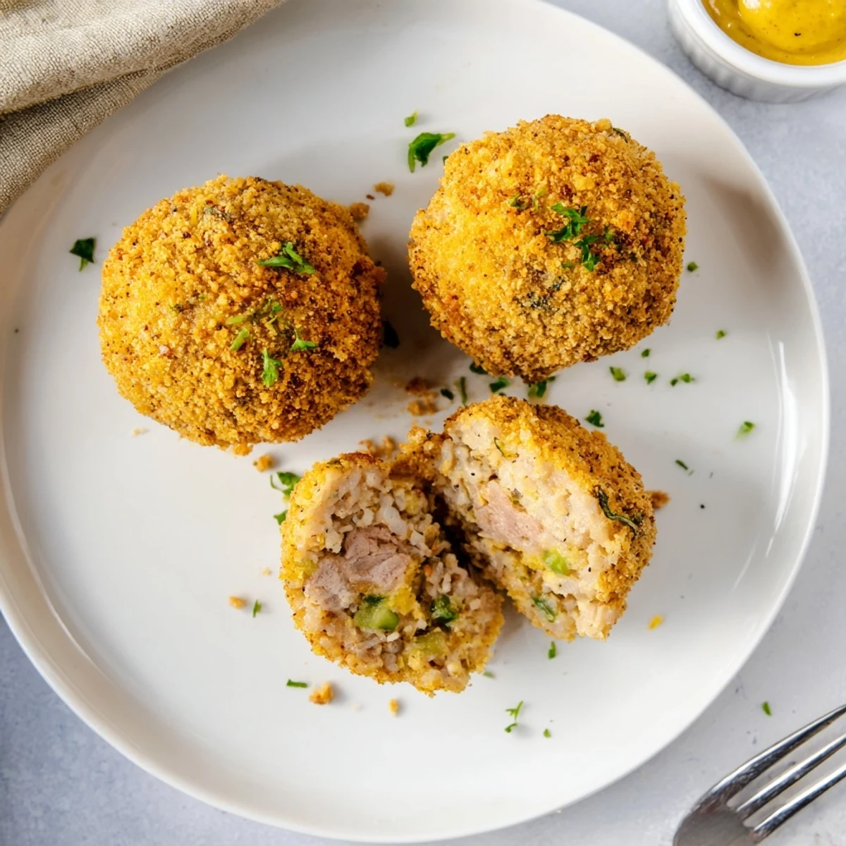 Homestyle Cajun Boudin Balls, warm and crunchy, perfect party appetizer