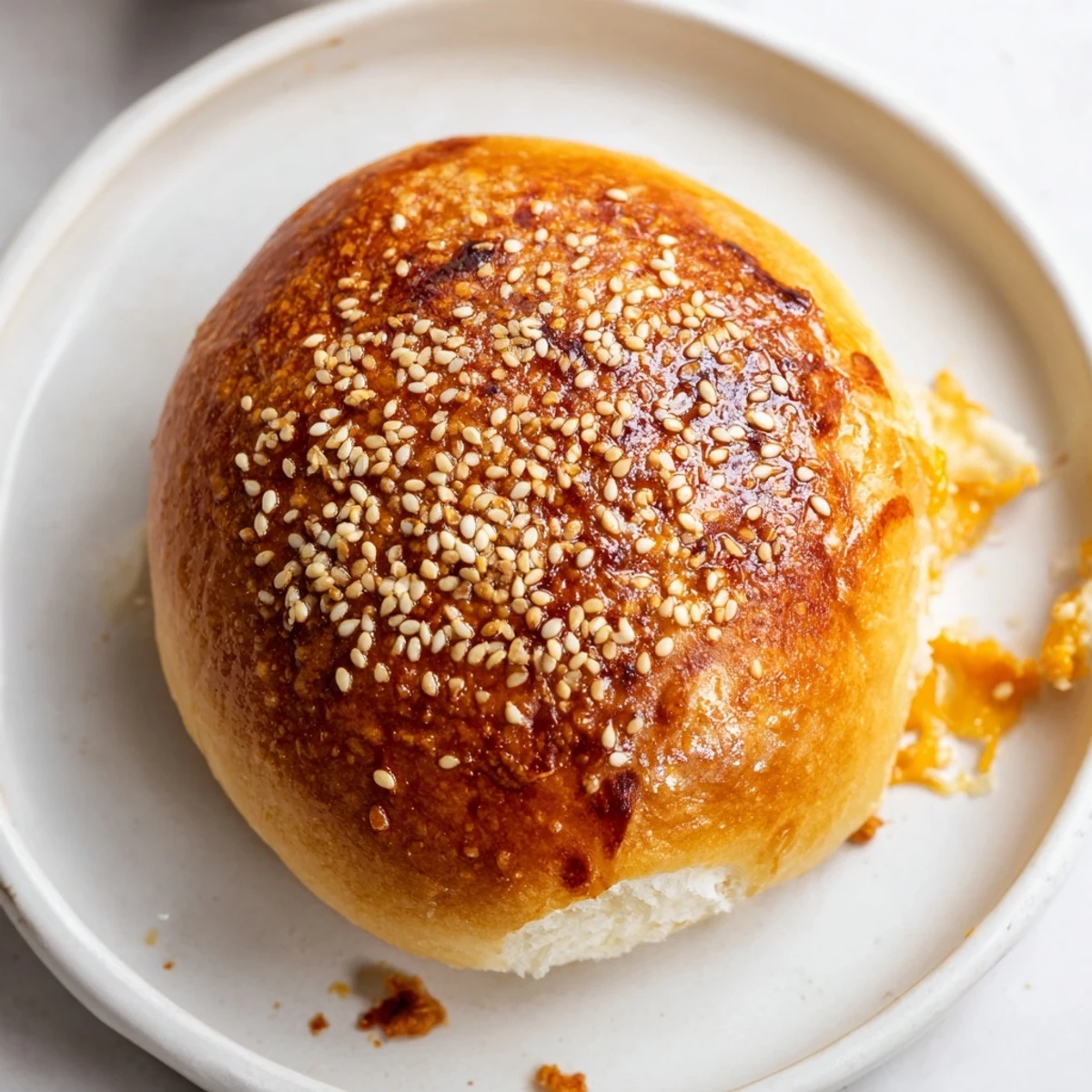 Soft, cheesy Cheddar Cheese Buns Recipe with bubbling, sharp cheese and seeds