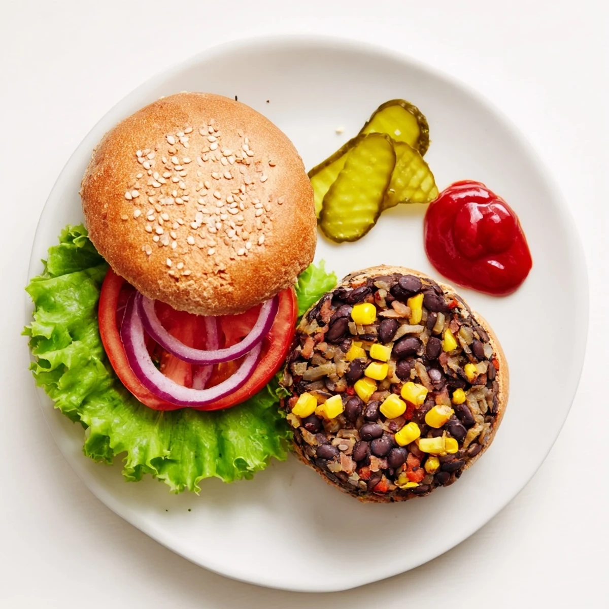 Hearty veggie burgers sizzling in a skillet with colorful grated carrot and mushroom pieces