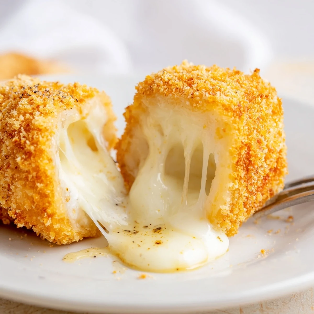 Irresistible Crispy Mozzarella Poppers With Maple Glaze: golden, crunchy exterior, molten cheese center