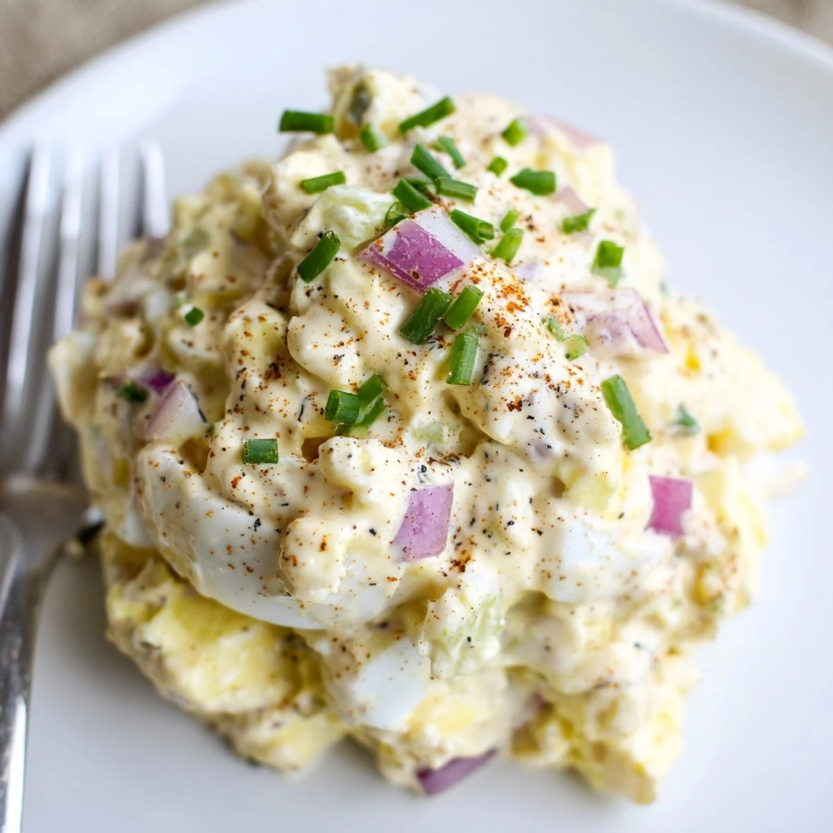 Classic Egg Salad Recipe on toasted sourdough, creamy, tangy, speckled with paprika