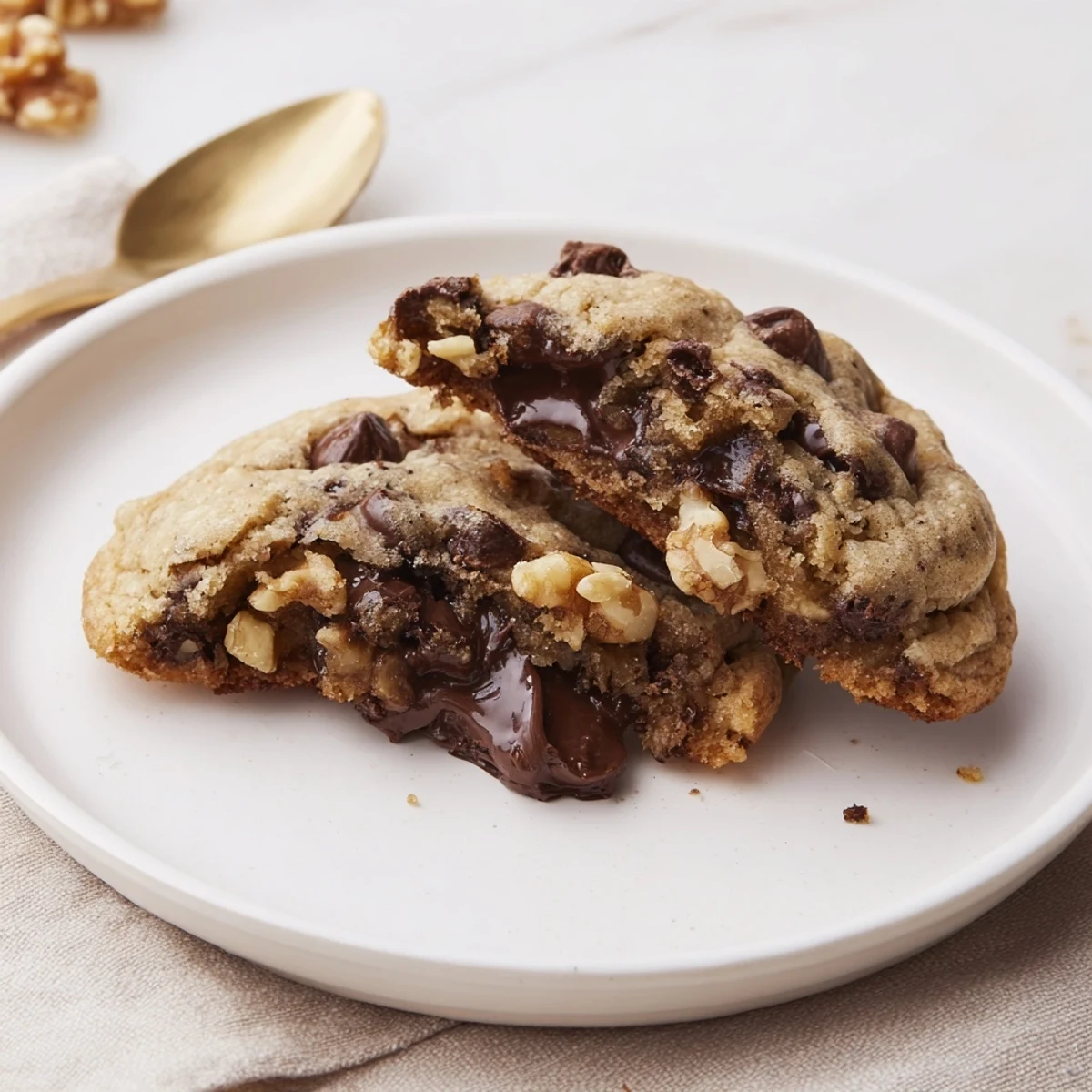 Chocolate Chip Cookies warm from oven, gooey centers and golden edges