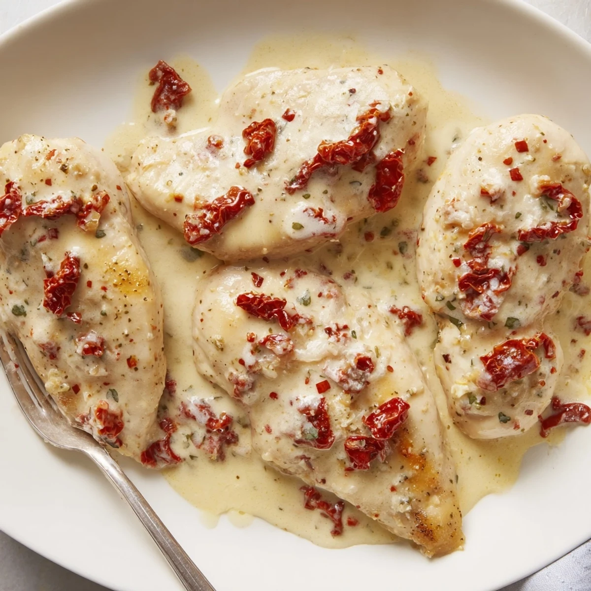 Serve Dump And Go Crockpot Marry Me Chicken over pasta to soak up sauce
