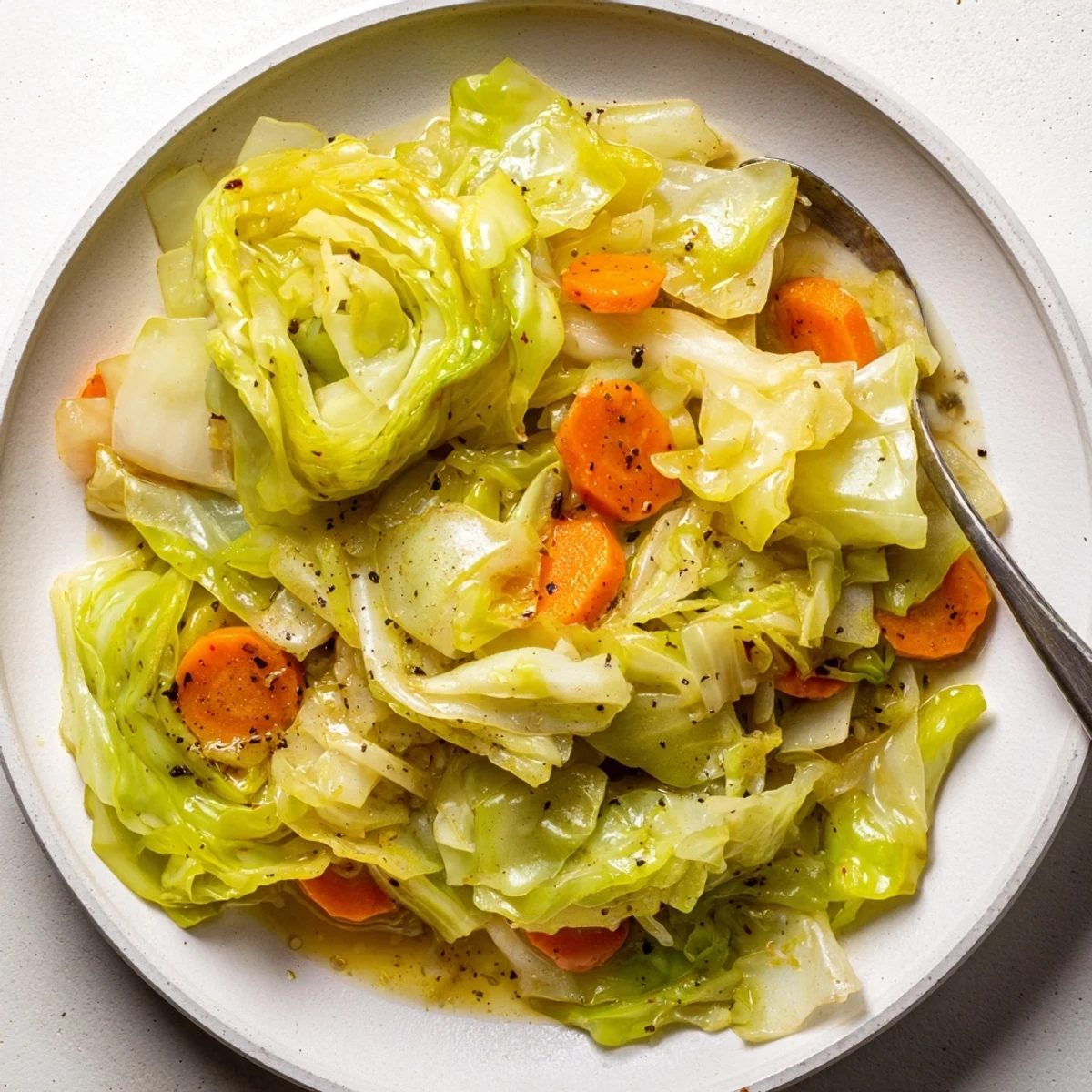 Savory Braised Cabbage Recipe slow-braised with smoked paprika, apple cider brightness, fork-tender