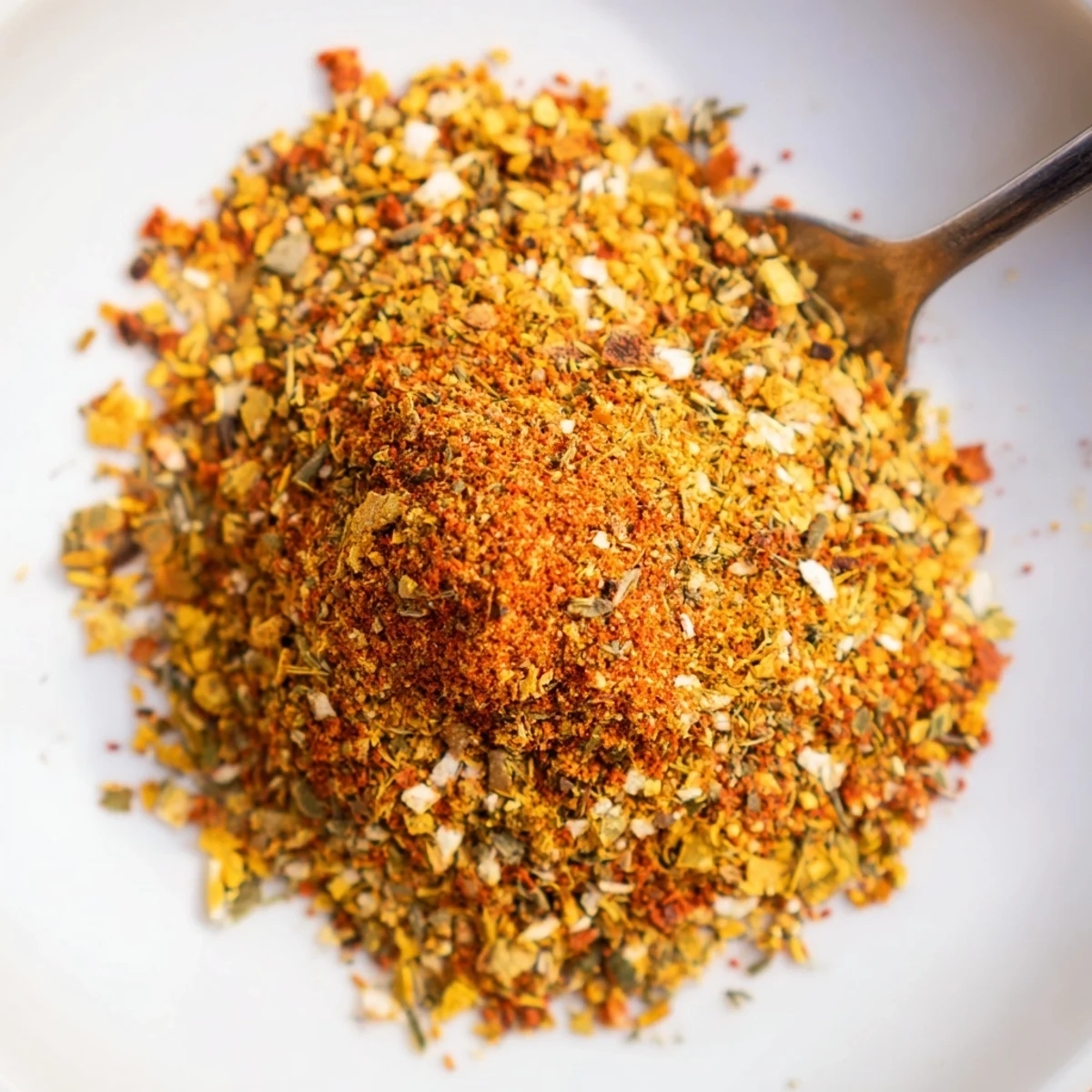 Vegan Chicken Seasoning For Rubs Marinades And Broth in jar, warm savory golden flecks