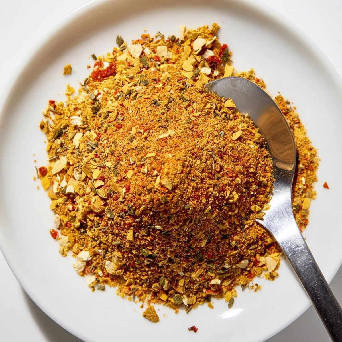 Spoon with Vegan Chicken Seasoning For Rubs Marinades And Broth ready to season tofu