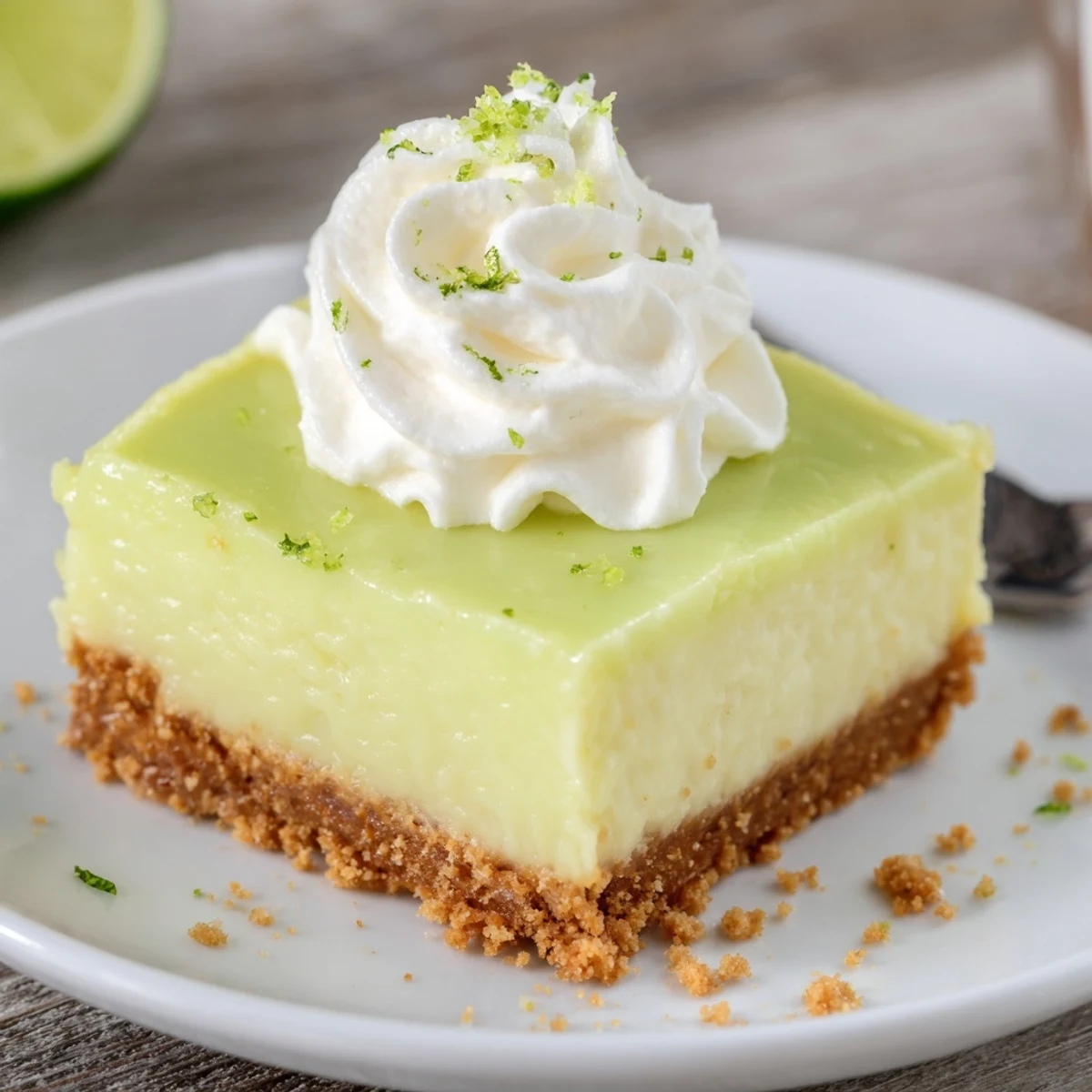 Homestyle Key Lime Pie Bars Recipe with crisp graham crust and tangy filling