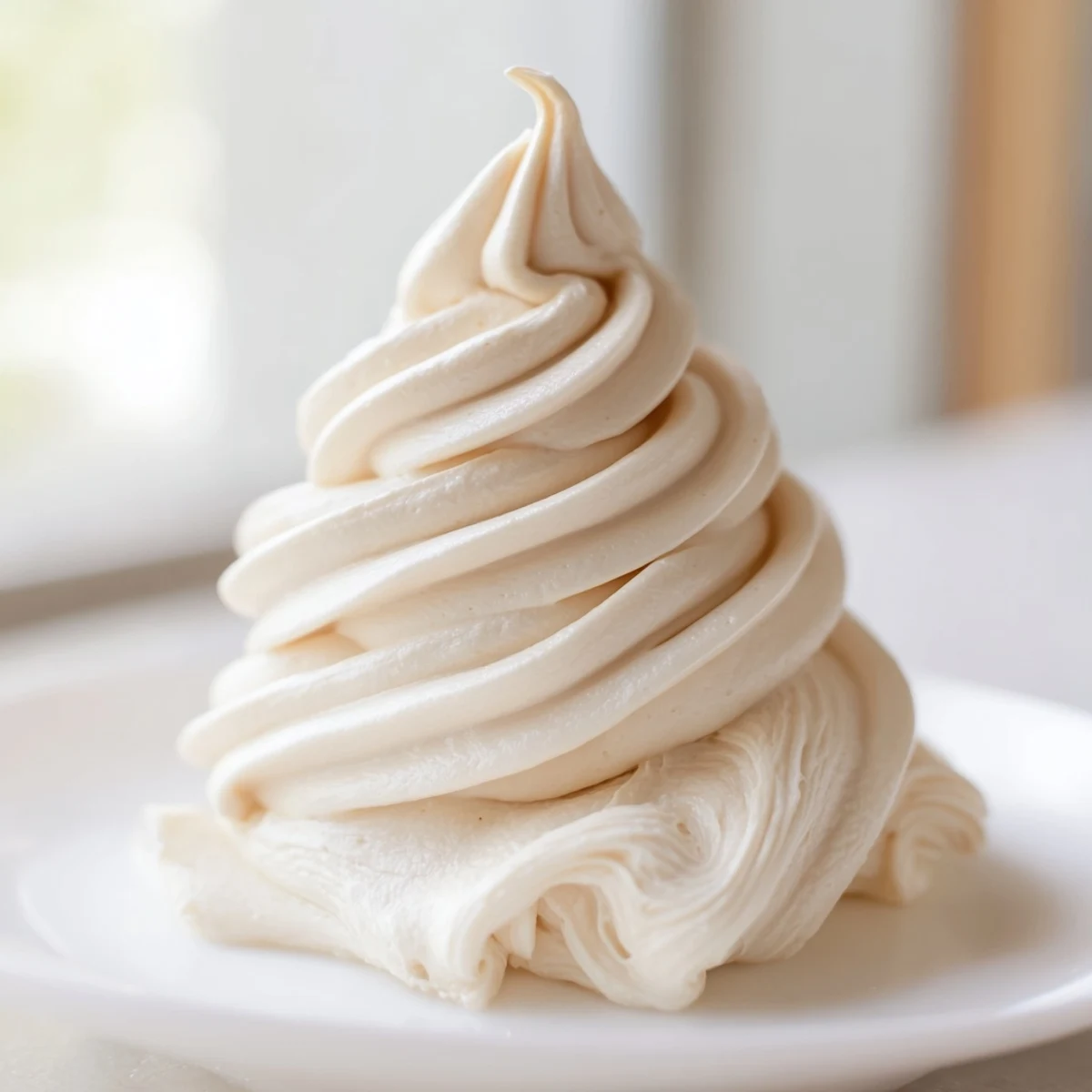 Silky Italian meringue buttercream piped into elegant rosettes on golden cupcakes