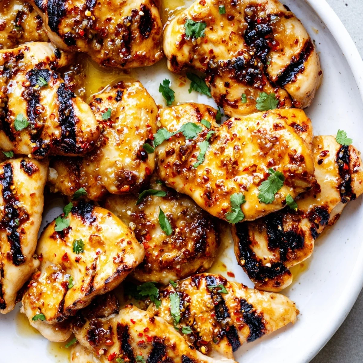 Juicy honey lime chicken sliced open showing tender meat topped with zesty lime wedges