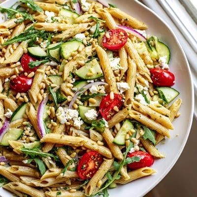 Quick Lemon Arugula Pasta Salad