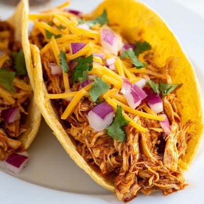 Slow Cooker Shredded Chicken Tacos