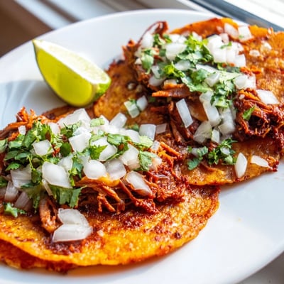 Golden slow cooker birria tacos served with lime wedges and warm consommé